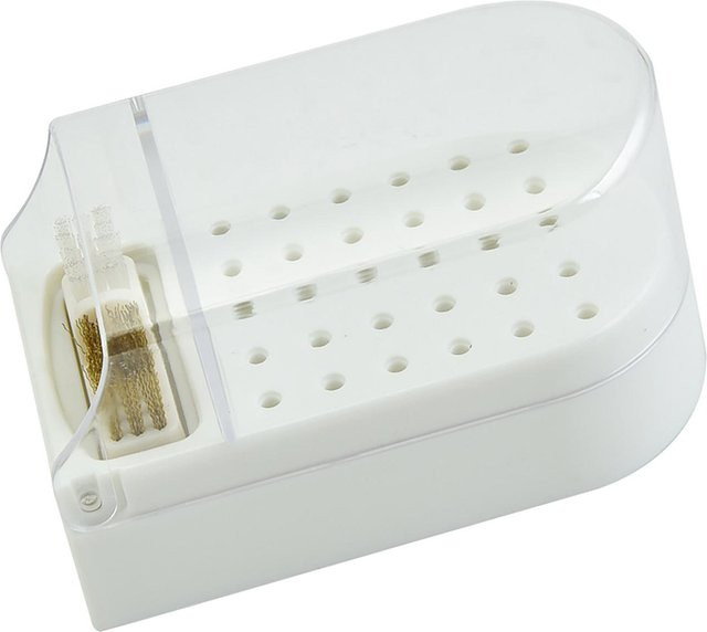 Koogeelife Nagelbohrer-Displaybox, Kunststoff, 30 Löcher, weiß - Bild 1