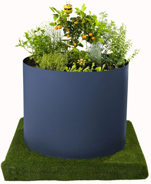 Jardinion Hochbeet Anthrazit mit 700 Litern Volumen, Höhe: 80 cm, Durchmesser: 100 cm - Bild 1