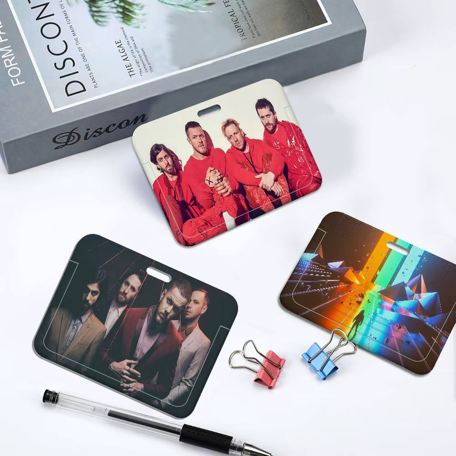 I-Imagine D-Dragons Ausweishüllen mit langem Schlüsselband in Multicolour aus Kunststoff für Mitarbeiter, Kreditkarten und Krankenschwestern - Bild 4