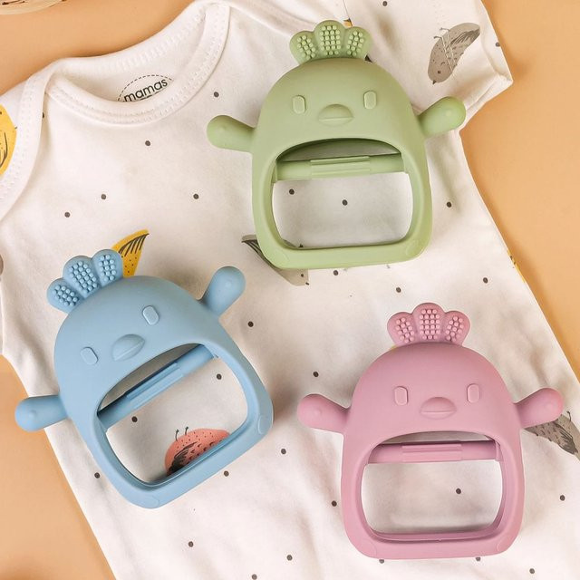 TYRY.HU Baby-Beißhandschuh aus Silikon für Neugeborene zur Zahnpflege und Linderung beim Zahnen - Bild 1