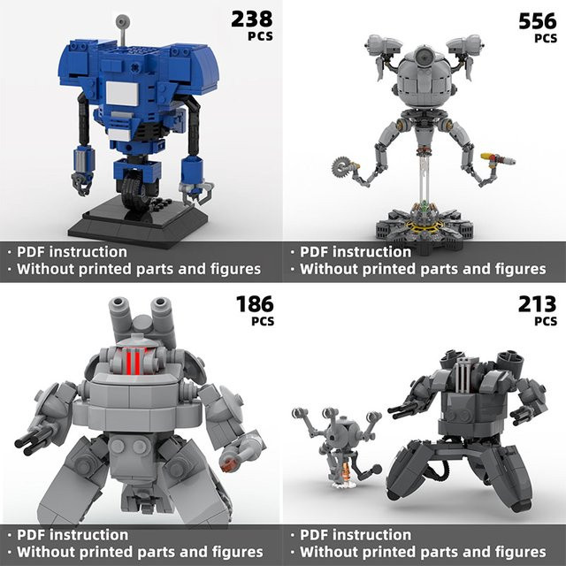 Falowt! Sci-Fi Combat Mecha-Bausteine – Gepanzerte Roboter mit Waffen als DIY-Spielzeug für Science-Fiction-Enthusiasten - Bild 1