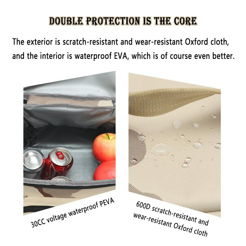 Super Six Taktische Lunchbox für Männer, isolierte und auslaufsichere Thermokühler-Tasche für Arbeit, Camping und Picknick - Bild 2