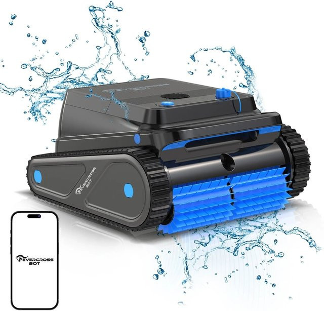 EVERCROSS BOT U8 Poolroboter für Boden und Wand mit App-Steuerung, Schwarz - Bild 1