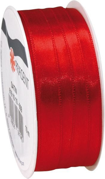 Satinband in Rot mit einer Breite von 10 mm - Bild 1