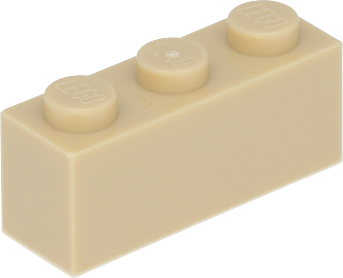 LEGO Spielbausteine Brick 1x3 Farbe Tan - Bild 1