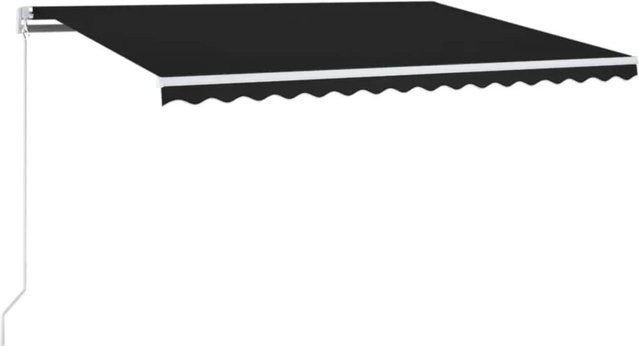 vidaXL Markise manuell einziehbar mit LED in Anthrazit, B/H: 400 x 300 cm - Bild 1