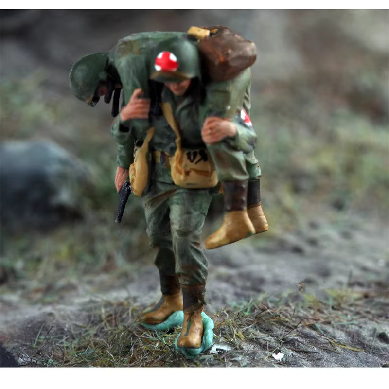 ART CROWN MODEL US-Geflickte-Soldaten-Actionfigur, 2-teiliges Set, 1:72, Bunt / Mehrfarbig - Bild 2