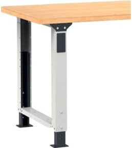 FAMI Werkbank mit höhenverstellbarer Multiplexplatte in Grau und Anthrazit, B: 150 cm, T: 75 cm - Bild 1