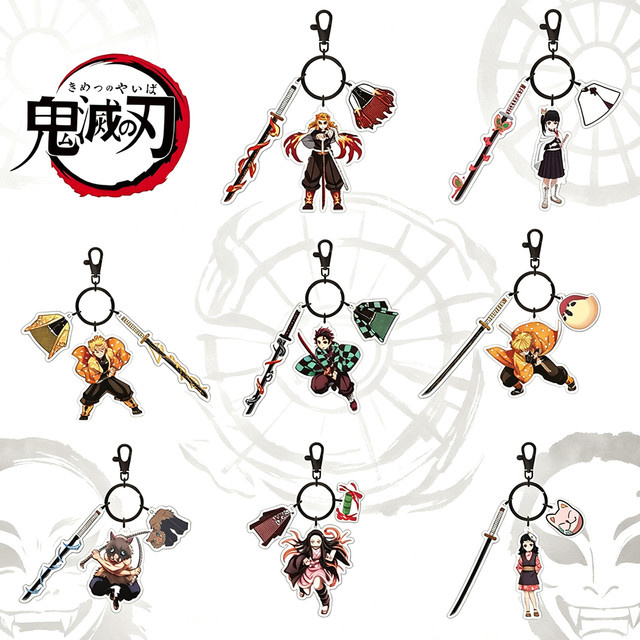 Bandai Demon Slayer Acryl Schlüsselanhänger, Tanjiro Kamado Nezuko Kamado - Bild 1
