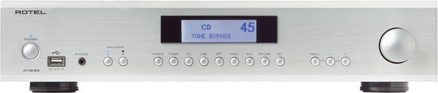 Rotel A14 MKII Stereo-Vollverstärker in Silber mit Bluetooth, USB und Ethernet/LAN - Bild 1