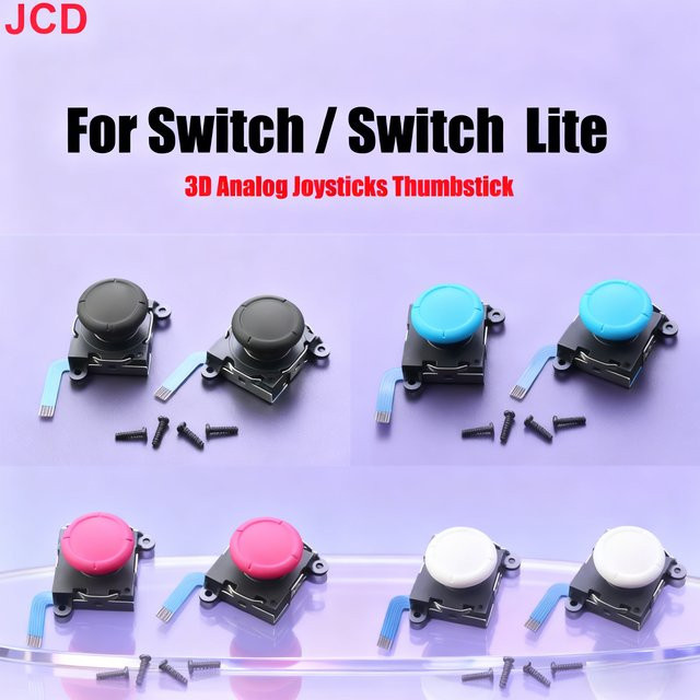 3D Joystick Ersatz für Nintendo Switch und Switch Lite, Joy-Con Linker und Rechter Controller Ersatzteil, Schwarz - Bild 1