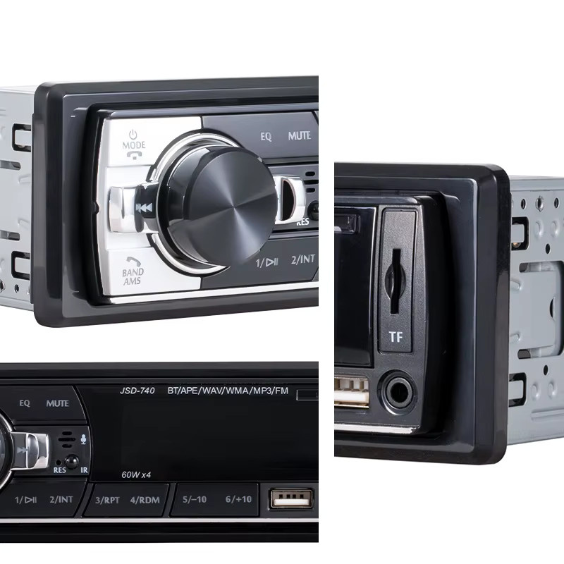 Hippcron 1 DIN Autoradio mit Bluetooth, MP3-Player, FM-Empfänger, AUX, USB und TF-Karte in Schwarz - Bild 2