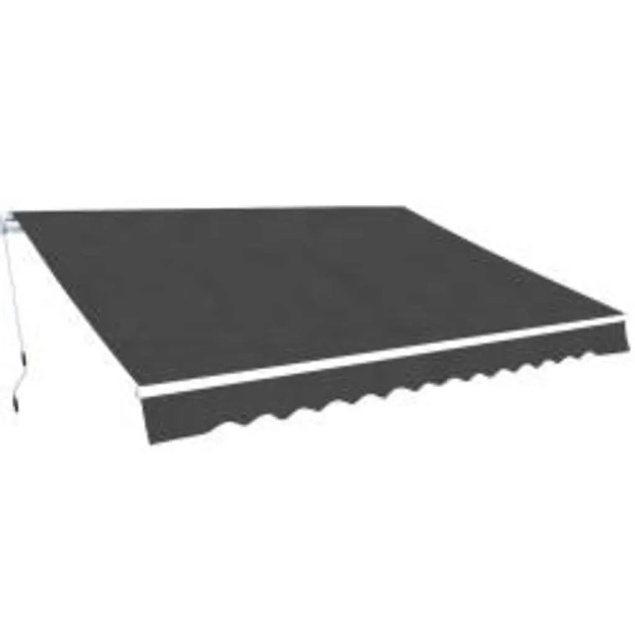 vidaXL Gelenkarmmarkise in Anthrazit mit Aluminiumgestell und Polyesterstoff, Breite: 600 cm - Bild 2