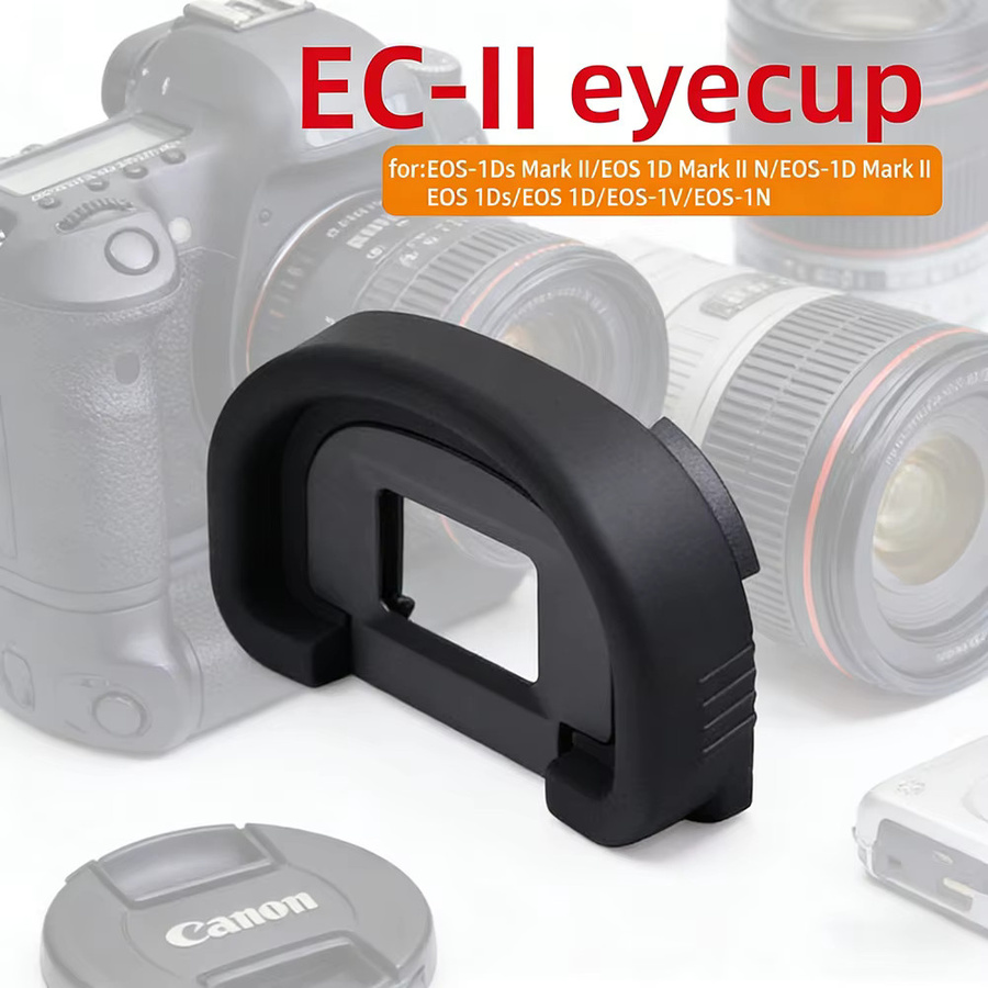 Canon EC-II Augenmuschel-Schutzkappe aus weichem Gummi-Silikon in Schwarz für EOS-1Ds Mark II und 1D-Serie - Bild 5