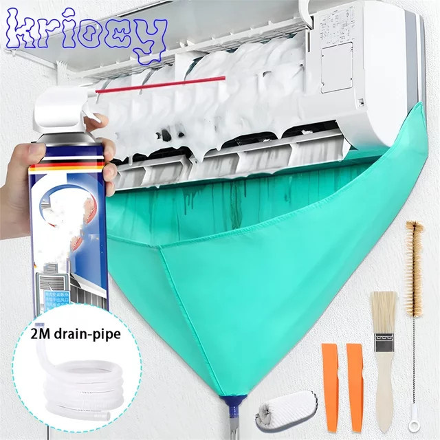 KRIOCY Klimaanlage Reinigung Tasche Kit mit Ablauf Wasser Rohr in Türkis - Bild 1