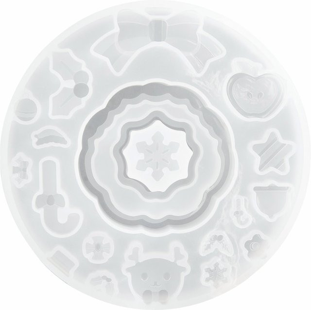 Rico Design Silikon Gießform Mini-Weihnachtskranz in Transparent - Bild 1