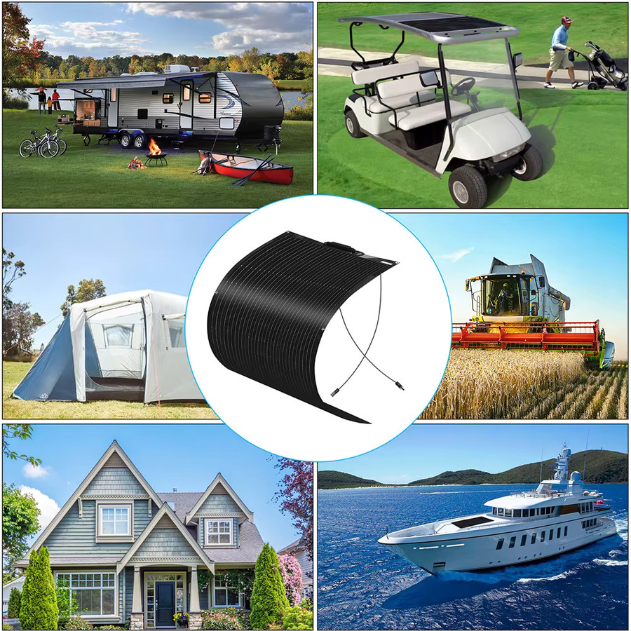 WUZECK Flexibles Mono-Solarmodul 100W Photovoltaik-Modul 16,5V für Camping, Wohnwagen und Boot - Bild 6