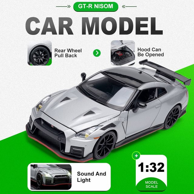 NISOM GTR NISOM R35 Modellauto, Maßstab 1:32, mit Licht und Sound, ab 3 Jahren - Bild 1
