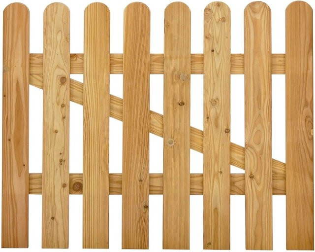 GartenLand Tor Vorgartenzaun MAILAND Holzzaun aus Lärche in Braun, B: 100 cm, H: 80 cm - Bild 1
