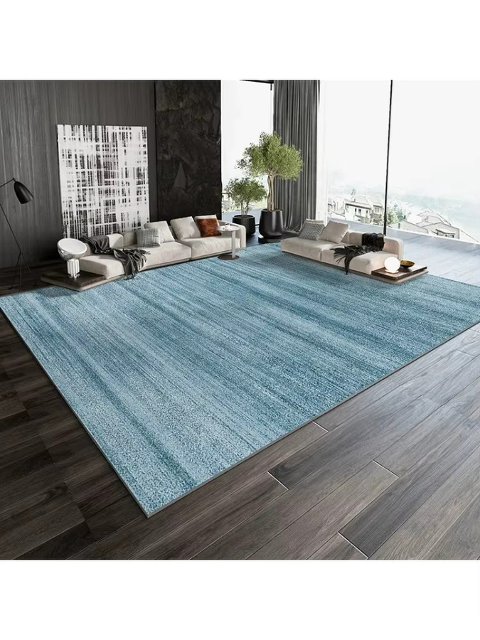 Nordischer Teppich in Blau für Wohnzimmer und Schlafzimmer, rechteckig - Bild 2