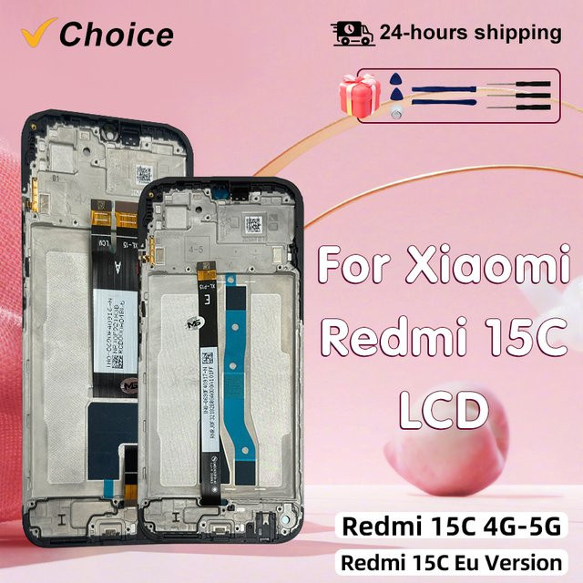 Xiaomi Redmi 15C Display Baugruppe mit IPS LCD Touchscreen in Schwarz für die EU-Version - Bild 1