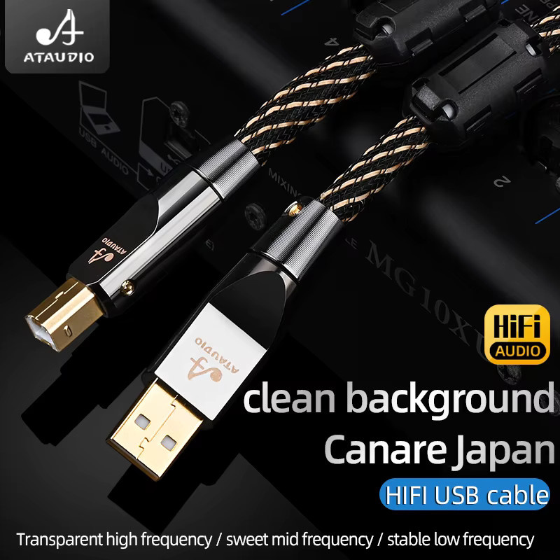 Canare HiFi USB OTG Kabel 6N OFC Typ C auf Typ B Audiokabel für DAC und Soundkarten, Schwarz, 500 cm - Bild 2