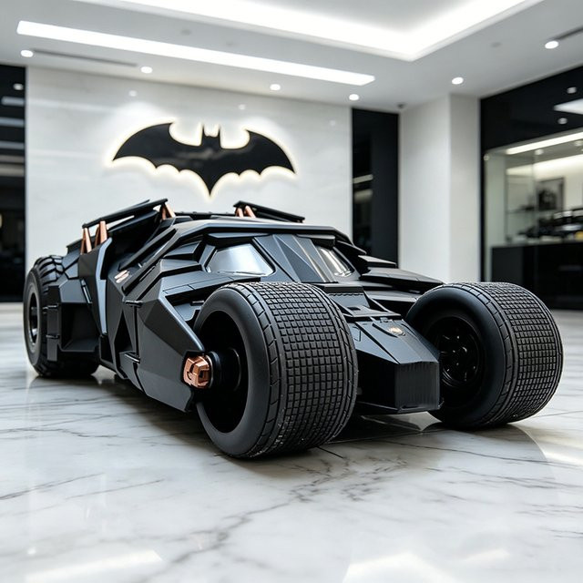 XMD Batman Batmobil Tumbler, Modellauto, 1:24, Metall, Schwarz - Bild 1
