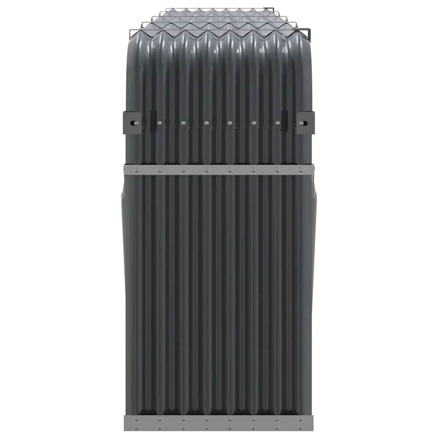 vidaXL Kaminholzunterstand aus verzinktem Stahl in Anthrazit, B/T/H: 300 x 45 x 100 cm - Bild 4