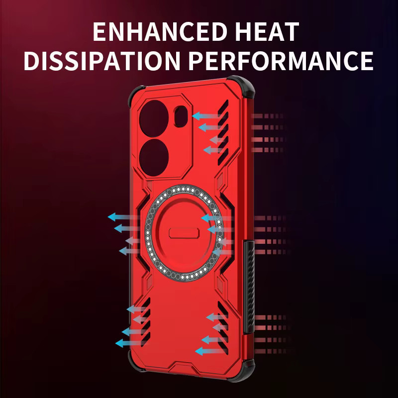 Xiaomi Handyhülle mit Wärmeableitung und magnetischem kabellosem Laden in Grün für Poco X7 Pro X5 Pro M6 Pro F7 Pro F6 Pro C65 C75 - Bild 3