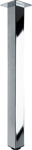 Hettich Tischbein verchromt inklusive Montageplatte, Farbe: Silber, B/T/H: 6,0 x 6,0 x 70,0 cm - Bild 1