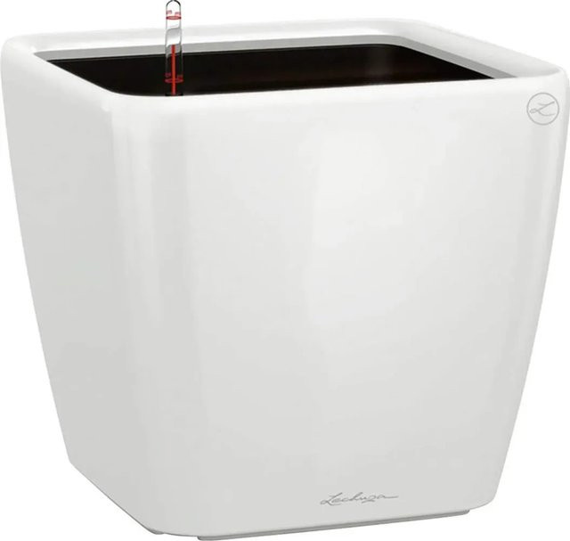 Lechuza Pflanzgefäß Quadro Premium LS Weiß hochglanz B/T/H: 35 x 35 x 33 cm - Bild 1