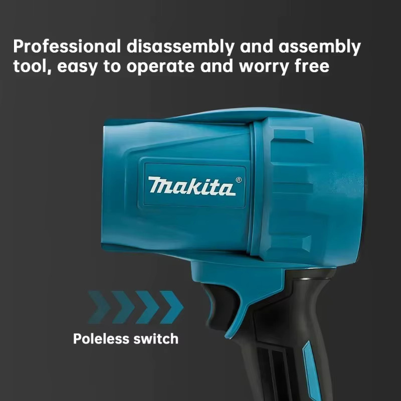 Makita Wiederaufladbarer Turbo-Gebläse Elektrischer Luftreiniger mit LED-Licht in Blau - Bild 5