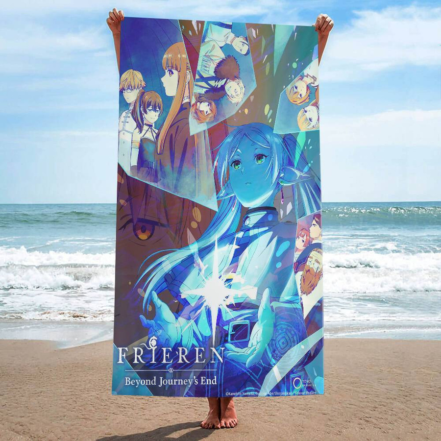 Ka Chen Muxi Frieren Anime Strandtuch für Kinder aus Mikrofaser, B: 40 cm, H: 60 cm - Bild 2