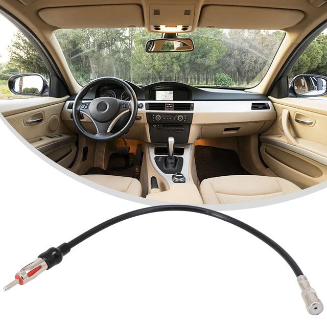 SUITU Autoradio Antennenadapter ISO-zu-DIN Kabel für LKW-Player Stereo FM-AM Radio Funkkonverter in Schwarz - Bild 1