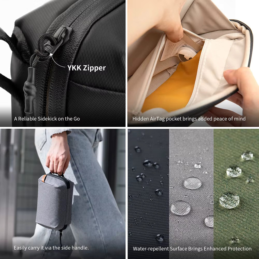 PGYTECH Tech Pouch Organizer Bag Wasserdichte Elektronik-Tasche für Kabel und Zubehör in Schwarz - Bild 4