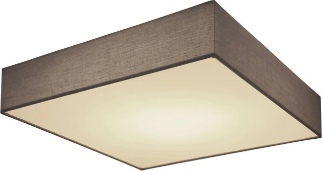 Globo LED-Deckenleuchte Sanna eckig aus Textil und Metall, B/T/H: 50 x 50 x 13 cm, Anthrazit oder Weiss - Bild 1