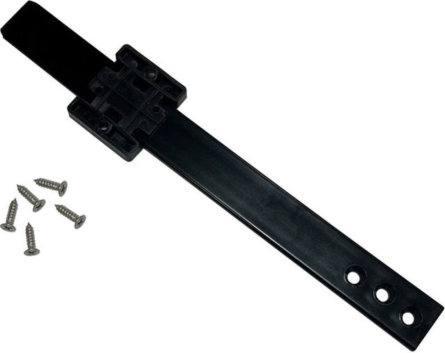 Corby Eton Montageset für verschließbare Schiebetüren von Minibars, schwarz, B/H/T: 24,5 x 4,5 x 1 cm - Bild 1