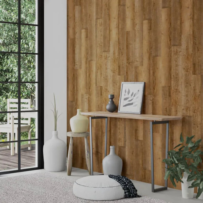Vidaxl Wandpaneele in Holzoptik aus PVC, Braun, 2,06 m² - Bild 3