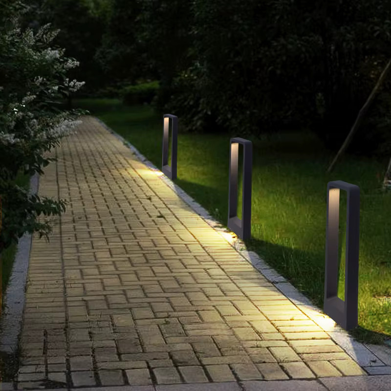 IISINUO LED-Gartenleuchte als moderne Aluminium-Pollerleuchte in Schwarz oder Weiß, IP65 wasserdicht, 7W Zylinder-Rasenlampe für den Außenbereich - Bild 3