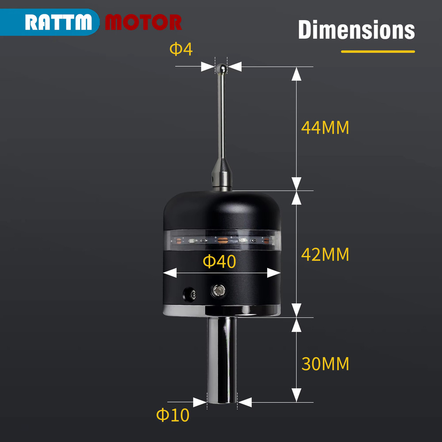 RATTMMOTOR 3D Lichtkanten-Finder MF60 Touch-Probe Werkzeug zur Werkzeugeinstellung für CNC-Fräs- und Graviermaschinen in Schwarz und Multicolour - Bild 3