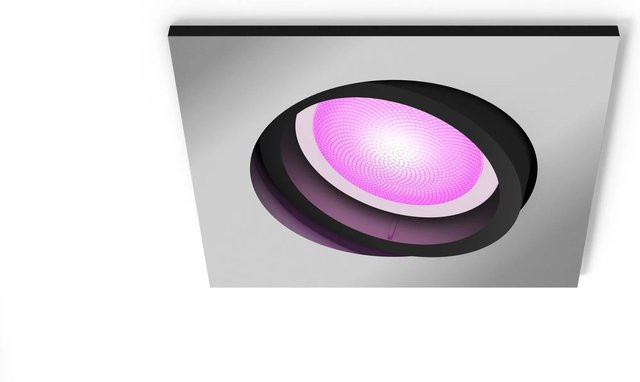 Philips Hue Centura White and Color Ambiance LED-Einbauspot eckig aus Aluminium in Grau und Weiß - Bild 1