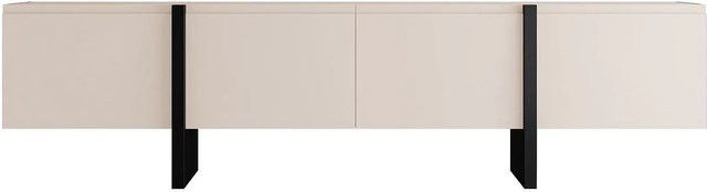 Vente-unique TV-Board Luvonia Modern in Beige und Schwarz, Breite: 180 cm - Bild 1