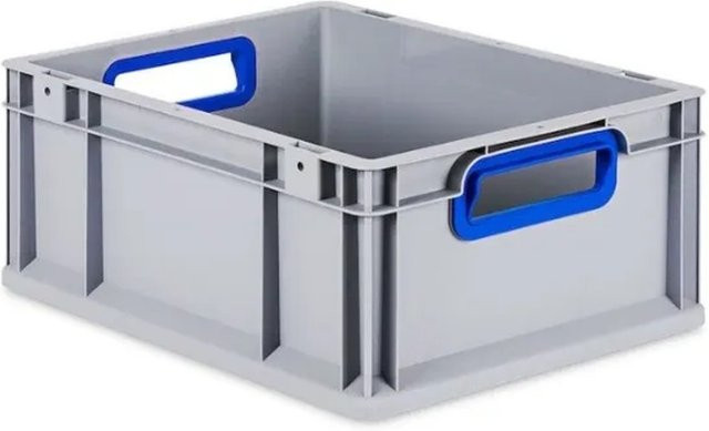 PROREGAL Eurobox Nextgen Color Transportbox mit Griffen und glattem Boden, Blau, H x B x T: 17 x 30 x 40 cm, 16 Liter - Bild 1