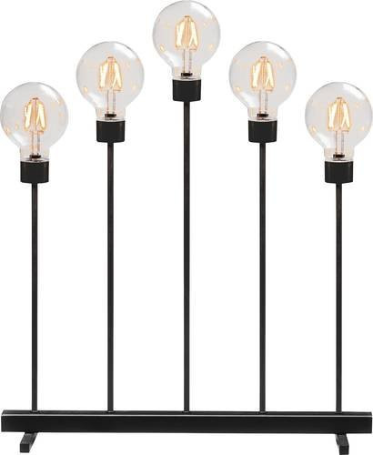 Konstsmide LED-Laterne in Schwarz mit bernsteinfarbenem Licht im skandinavischen Design - Bild 1