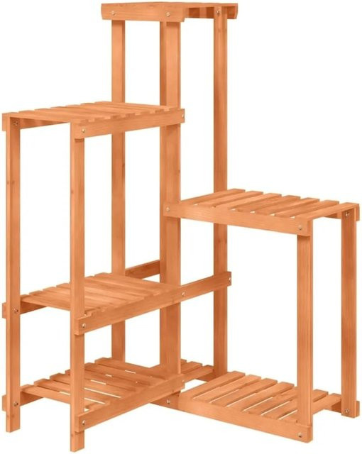 vidaXL Blumenständer aus Massivholz Tanne in Hellbraun, B/T/H: 62,5 x 61,5 x 101,5 cm - Bild 1