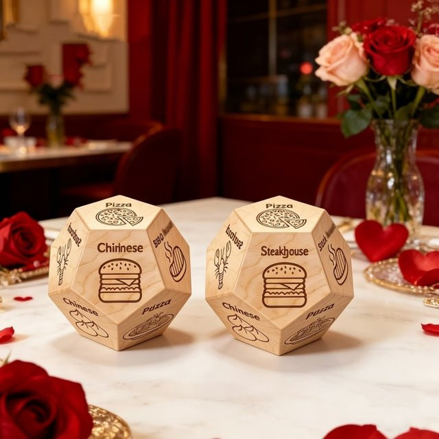 Winzwon Date-Night Essensentscheidungswürfel, Holz - Bild 1