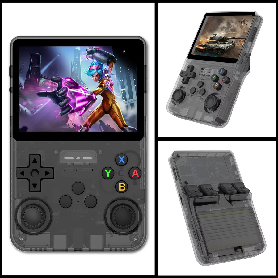AISLPC R36S Retro Handheld Videospielkonsole in Rot mit 3,5 Zoll IPS Bildschirm und 64 GB Speicher - Bild 6