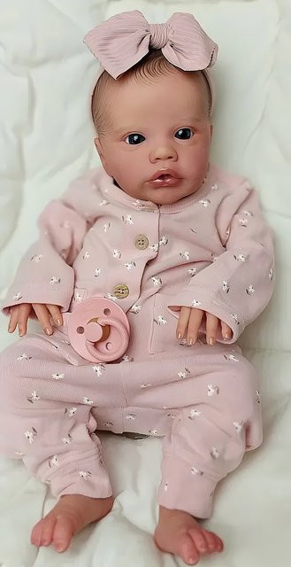 NPK Kleinkindpuppe, 19-Zoll, mit weichem Stoffkörper, Primelose-Outfit - Bild 1