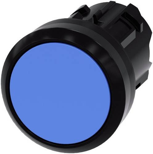 Siemens Drucktaster Betätiger flach mit Frontring aus Kunststoff in Blau 3SU1000-0AB50-0AA0 - Bild 1