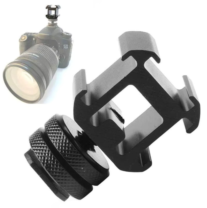RG Cold Shoe Mount Adapter Kameraaufsatz in Schwarz für DSLR-Kameras, LED-Videoleuchten, Mikrofone und Monitore - Bild 4